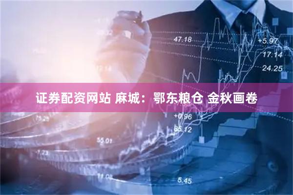 证券配资网站 麻城：鄂东粮仓 金秋画卷